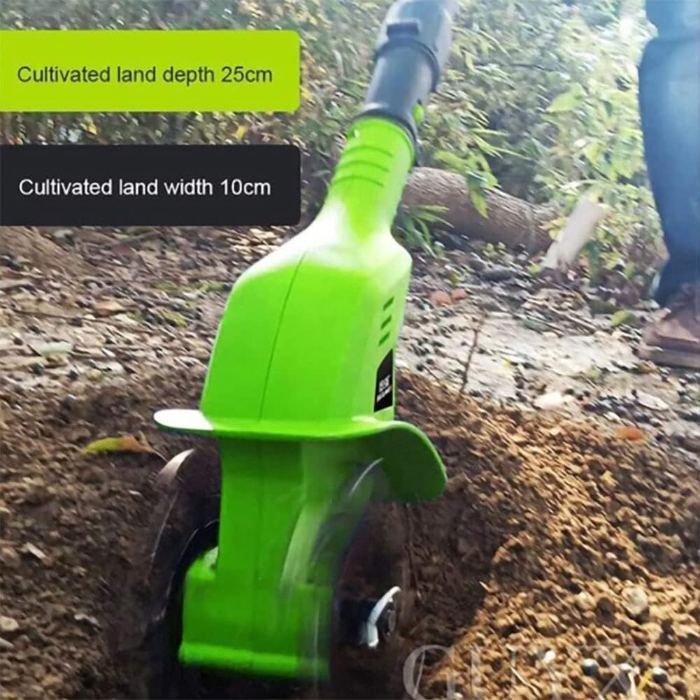 Cordless Rotavator,20V Handheld Electric Garden Tiller Rotavator, 4000Mah Battery Powered Front Tine Soil Cultivator Gardening Tool Cultivation Machine