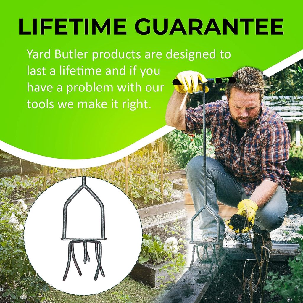 Yard Butler Twist Tiller garden cultivator hand tiller heavy duty garden claw hand tool - ITNT-4